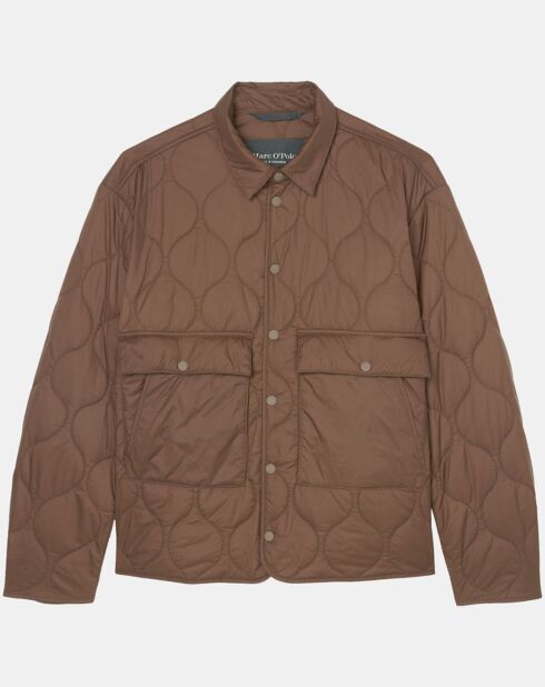 Veste Quilt double zip marron