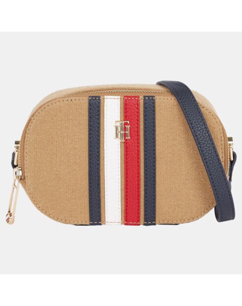 Sac bandoulière Element Camera Melton camel - 12x19x7 cm