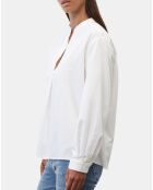 Blouse col ouvert blanche