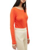 T-Shirt 100% Coton Bio col bateau orange