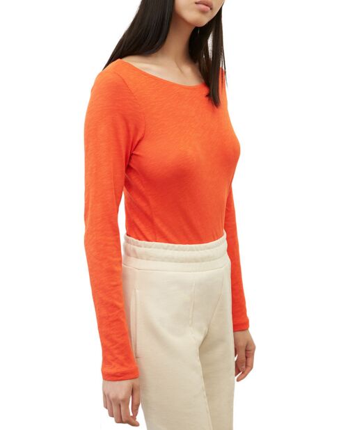 T-Shirt 100% Coton Bio col bateau orange