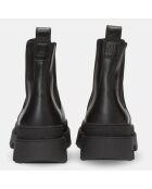 Boots en Cuir semelle Isak noires