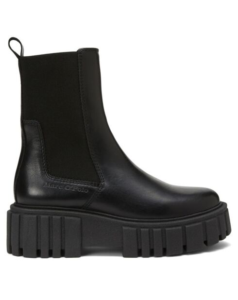 Chelsea Boots en Cuir semelle chunky noires