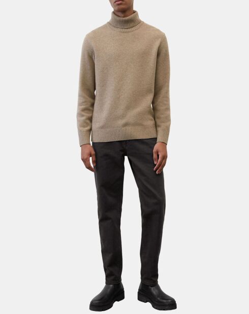 Pull en Laine d'Agneau mélangée beige