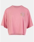 T-Shirt Crop good vibes rose