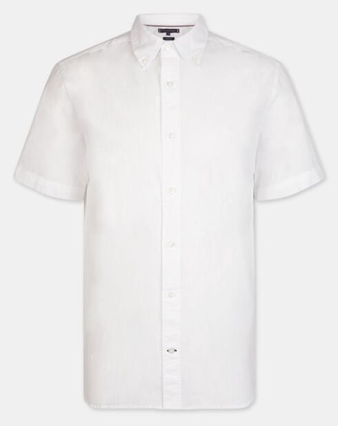 Chemise regular en Popeline 100% Coton Bio blanche