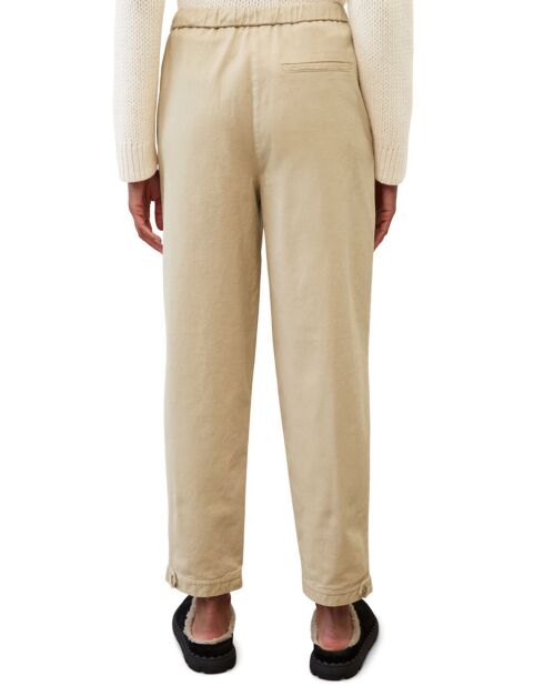 Pantalon relax chino beige