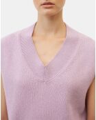 Pull sans manches en Laine mélangée  violet clair