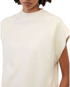 T-Shirt loose Crop blanc