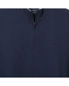 Sweat col montant zippé bleu marine