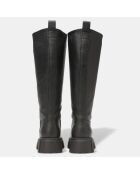 Bottes en Cuir chunky Campagne noires