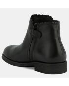 Bottines en Cuir Agatanoir noires