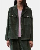 Veste en Velours côtelé 100% Coton Bio vert foncé