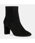 Boots en Velours de Cuir Pheby noires