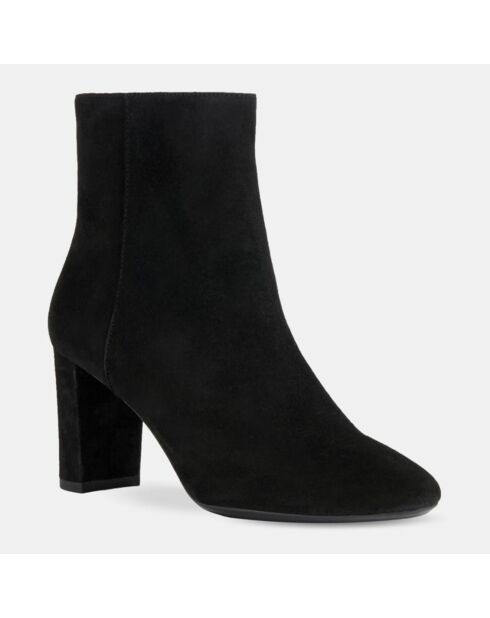 Boots en Velours de Cuir Pheby noires