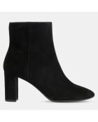 Boots en Velours de Cuir Pheby noires