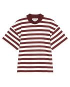 T-Shirt 100% Coton Bio rayé rouge/blanc