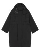 Parka longue puffer poches noire