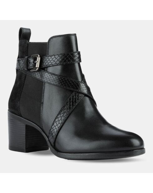 Bottines en Cuir New Asheel noires