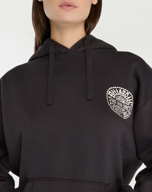 Sweat Oversize Sunring noir délavé