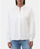 Blouse col ouvert blanche