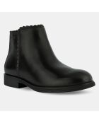 Bottines en Cuir Agatanoir noires