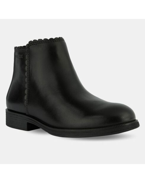 Bottines en Cuir Agatanoir noires