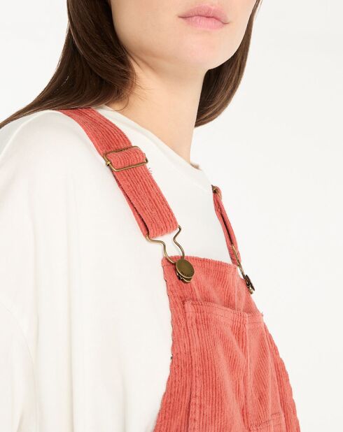 Unieke overalls van baksteencorduroy