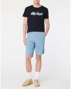 Marineblaues T-Shirt mit Palmenmuster