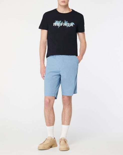 Marineblaues T-Shirt mit Palmenmuster