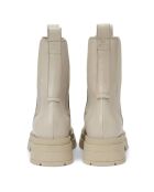 Chelsea Boots en Cuir tige haute beiges