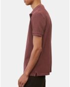 Polo 100% Coton Bio piqué relax bordeaux