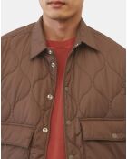 Veste Quilt double zip marron