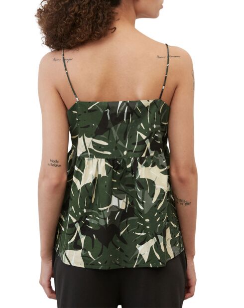 Canotta verde stampata