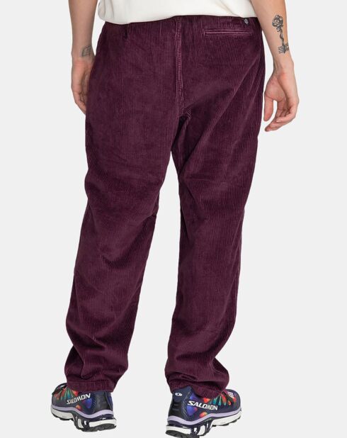 Pantalon en Velours côtelé Chillin bordeaux