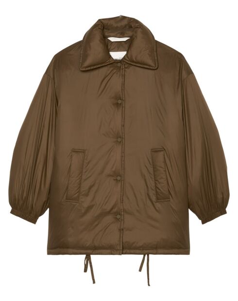 Parka boutons nylon marron