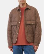 Veste Quilt double zip marron