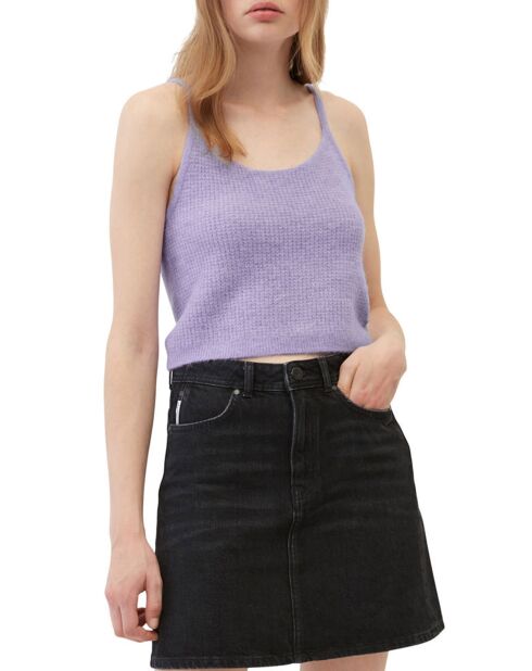 Débardeur en Alpaga & Laine mélangés cropped violet clair