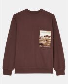 Sweat 100% Coton Bio Artwork bordeaux