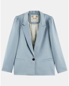 Blazer Satiné bleu clair