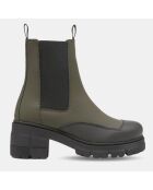 Chelsea Boots en Cuir kaki