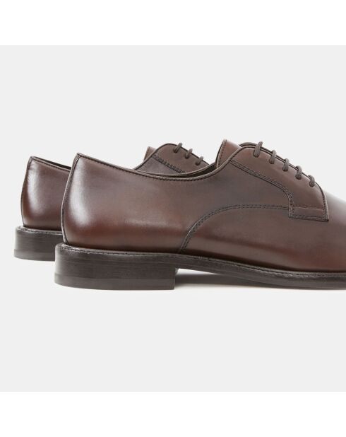 Derbies en Cuir Premium Artenova marron foncé