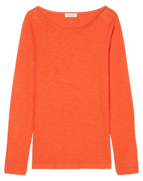 T-Shirt 100% Coton Bio col bateau orange