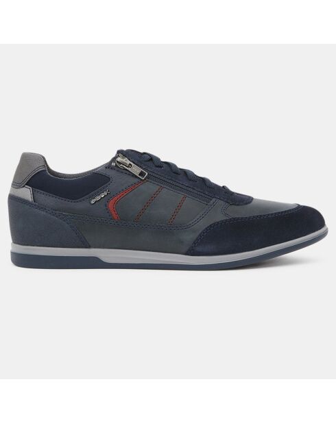 Baskets en Cuir Renan bleu marine