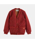 Gilet Teddy en Sherpa rouge