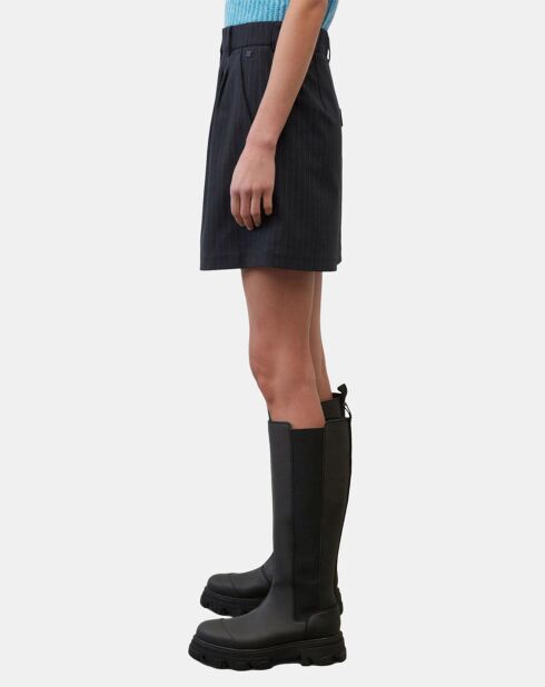 Short de costume à rayures noir