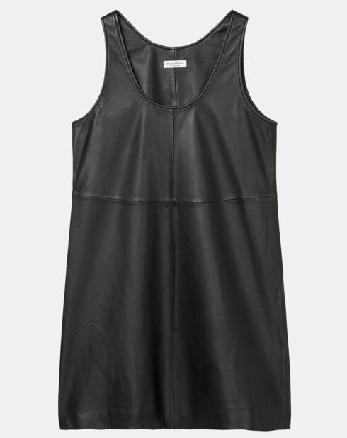 Robe en Cuir d'Agneau noir