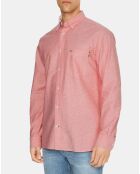 Lichtrood overhemd van Oxford Solid regular