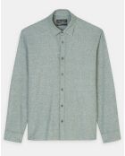 Chemise 100% Coton Bio Regular Fit chinée verte