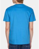 Blaues T-Shirt mit Peached Entry Flag
